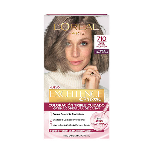 Tinte L´Oreal Excellence Rubio Cenizo # 710 x 1 und