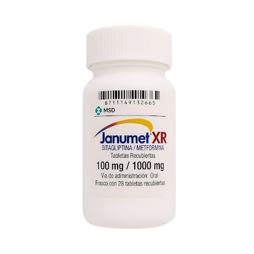JANUMET XR 100/1000MG   TABLETAS FCO X28TAB MSD SITAGLIPTINA METFORMINA