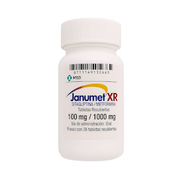 JANUMET XR 100/1000MG   TABLETAS FCO X28TAB MSD SITAGLIPTINA METFORMINA  