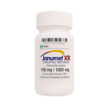 JANUMET XR 100/1000MG   TABLETAS FCO X28TAB MSD SITAGLIPTINA METFORMINA  