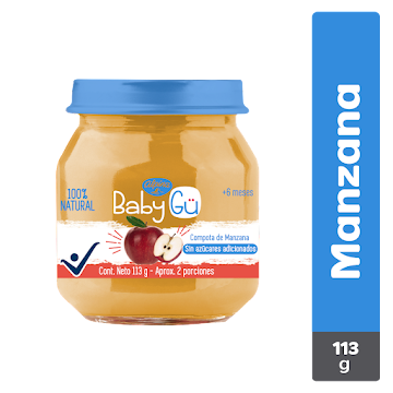 Compota Baby Gu Alpina Sabor Manzana +6meses x 113 gr  