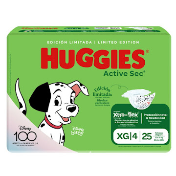 Pañales Huggies Active Sec Etapa 4/Xg Paquete x 25 und  