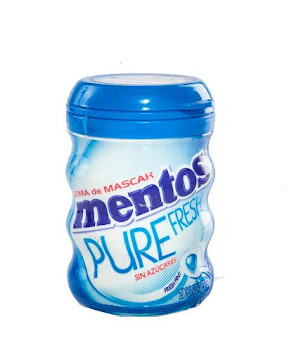 GOMA DE MASCAR MENTOS PURE FRESH MINT SIN AZÚCARES X56G.X28UND.          