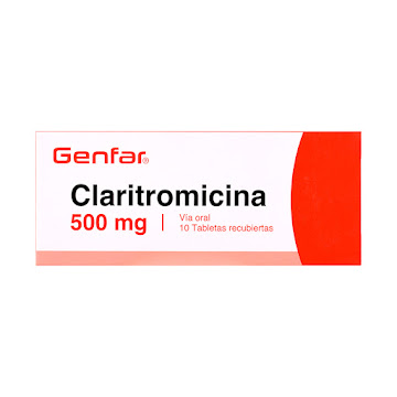 Claritromicina 500 mg Genfar Caja x 10 Tabletas  