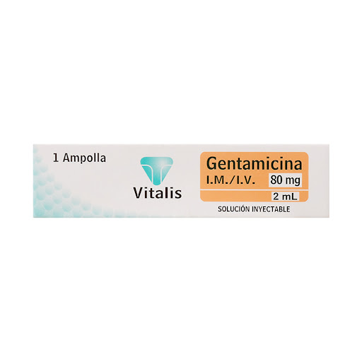 Gentamicina 80mg/2ml Vitalis Caja x 1 Ampolla