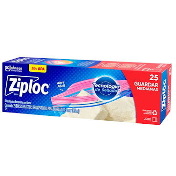 Bolsa Ziploc Reutilizable Guardar Medianas Frasco x 25 und  