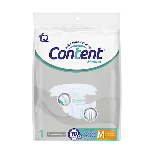 Pañal Para Adulto Content Medical Talla M Paquete x 1 und