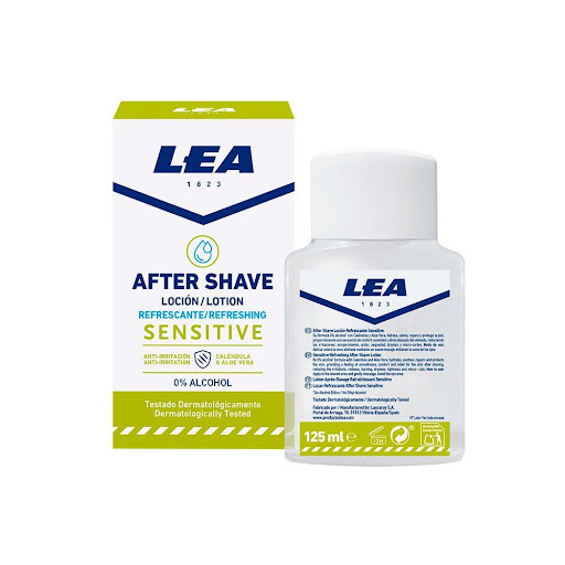 LEA After Shave Sin Alcohol Piel Sensible LEA Frasco x 1 La Loción After Shave Refrescante LEA SENSITIVE ha sido formulada para calmar y proteger las pieles más sensibles tras el afeitado, ayudando a reducir las irritaciones  - enrojecimiento, ardor, sequed