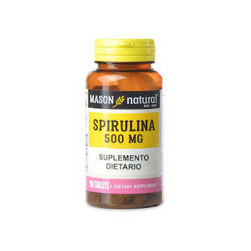 Mason Natural Spirulina 500 mg Frasco x 100 Tabletas  