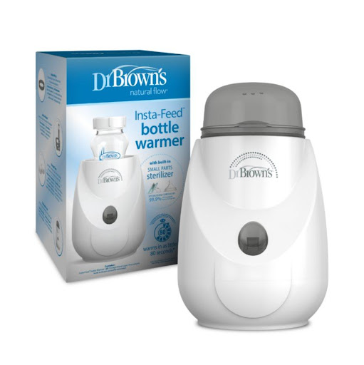 Calentador Esterilizador de Teteros y Accesorios Insta Feed Dr Browns Electrodomestico x 1 Calienta biberones y tarros de comida de forma rápida y segura con el calentador y esterilizador de biberones Insta-Feed de Dr. Browns 
!Este calentador de biberones es compacto para minimizar el deso