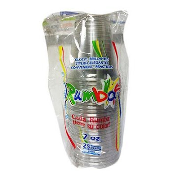 Vaso Plástico Rumba Transparente de 7 oz x 25 und  