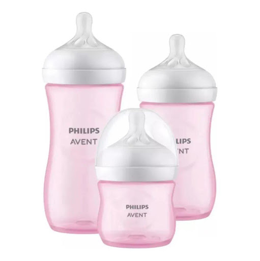 Set Natural Response: 3 Teteros  11Oz - 9Oz - 4Oz + 3 Tetinas Lenta-Mediana-Rápida Philips Avent Caja x 6 El Philips Avent SCD838/28 Set Natural Response incluye 3 biberones sin BPA con tetinas lenta, media y rápida, diseño antigoteo y cuello ancho para fácil limpieza y alimentación natural del bebé.