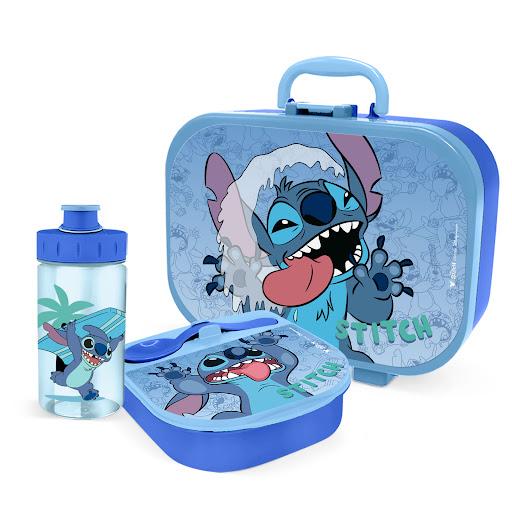 Lonchera Stitch  WANTU CAJA x 1 Lonchera Plástica Stitch, con Contenedor y Botella