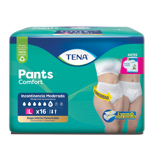 Ropa Interior Absorbente Tena Pants Comfort L x 16 und