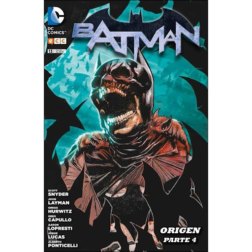 Batman No. 13: Origen Parte 4 ECC Libro x 1.0 BATMAN Nº 13 (REEDICION CUATRIMESTRAL)   La edición en rústica de la cabecera del Hombre Murciélago continúa centrada en la saga Origen. Un completo tomo que recopila entregas de las series americanas