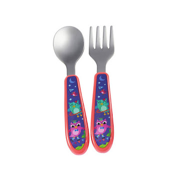 Solo Online Set De Cuchara Y   Cubierto Agarra Facil  Salmon Marca The First Years C 