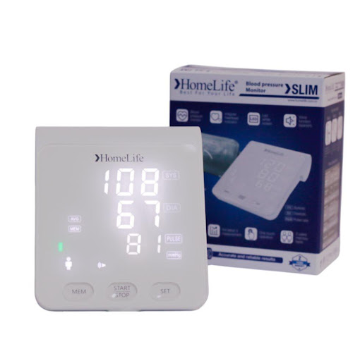 TENSIOMETRO DIGITAL SLIM HOMELIFE HOMELIFE CAJA x 1 Monitor de presión sanguínea automático para uso de personas mayores de 12 años, este instrumento médico realiza la medición de la presión arterial sistólica, diastólica y la frecuencia de pulso cardí