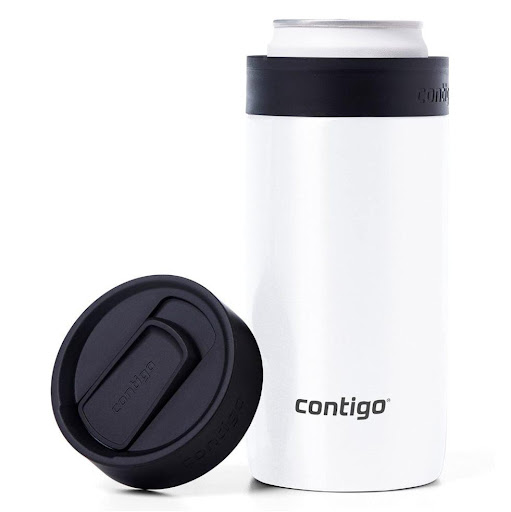 Vaso Termico Acero Agua Contigo Enfriador Latas 354ml Blanco Contigo Caja x 1 