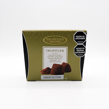 Trufas al Cacao   Excelsium Fantasy Gold Caja x 150 gr 