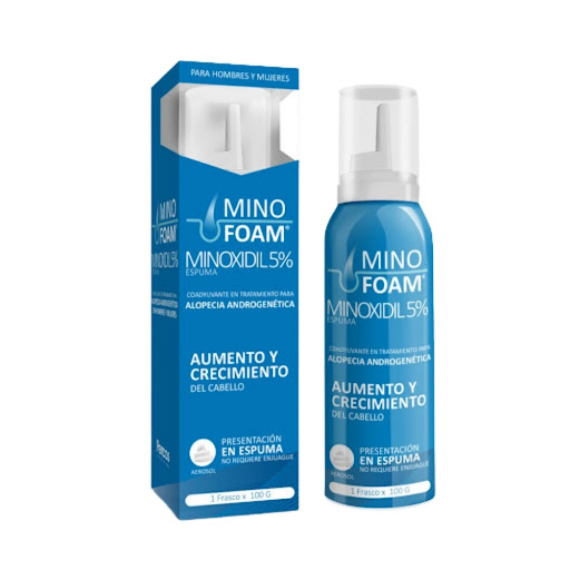 Minofoam Minoxidil 5% Aumento y Crecimiento De Cabello x 100 gr
