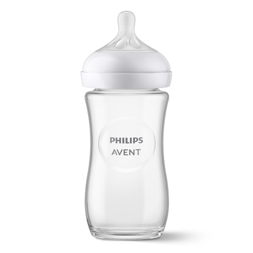 Tetero Philips Avent Natural 3.0 Vidrio 8oz 1m+ Caja x 1 und