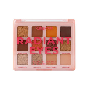 Paleta De Sombras Ruby Rose Radiant Eyes 12 Colores  x 15.72 gr  