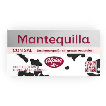Mantequilla Alpina Con Sal Barra x 125 gr  
