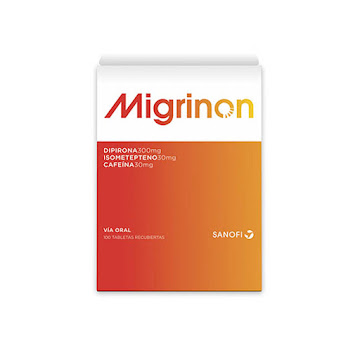 Migrinon Dipirona + Isometepteno + Cafeína 300mg/30mg/30mg Sanofi Caja X 100 Tabletas  