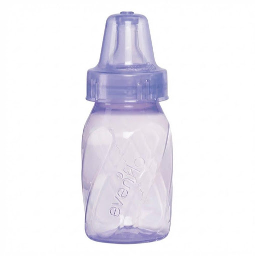 Biberon 4 Onzas Twist Morado - Evenflo Evenflo Frasco x 1 Und Biberón Twist Entintado 120ml/4oz
Biberón con botella twist hexagonal de polipropileno entintado.

Mamila anatómica de silicón grado alimenticio, con alas que se adaptan a las comisuras de la boca de 