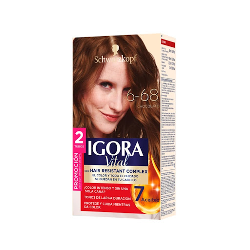 Tinte Igora Vital 6-68 Chocolate Caja x 1 und