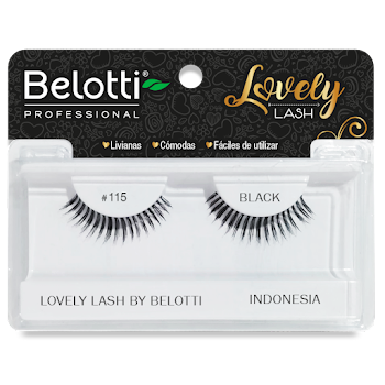 Pestañas Postizas Belotti Human Black #115 X1 Und   