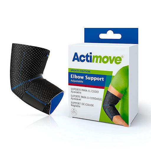 Soporte Codo Sport Talla Única Actimove Individual x 1 Codera ajustable actimove: diseño sin cordones con fácil aplicación y ajuste, disfrute de los deportes, ya que el alivio del dolor y la curación son compatibles con el calor equilibrado y la compresió