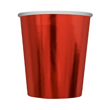 $ Vaso Sempertex Rojo 9 oz x 8 und   