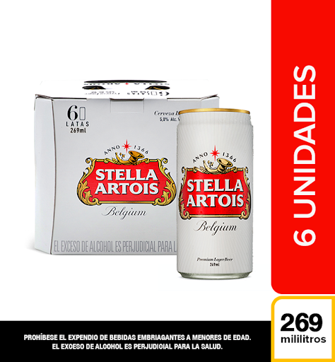 Cerveza Stella Artois 269 ml x 6 und