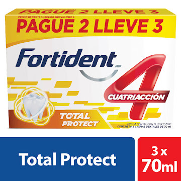 Crema Dental Fortident Protect 70 ml x 3 und  