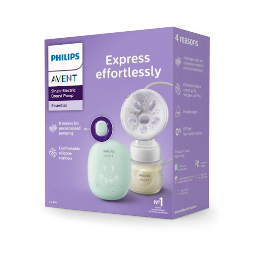 Extractor de Leche Eléctrico Individual Esencial Philips Avent Caja x 1 El extractor de leche Philips Avent Essential permite extraer leche de forma cómoda y rápida. Sistema cerrado fácil de limpiar, ajustes de succión personalizables y diseño compacto y portátil.