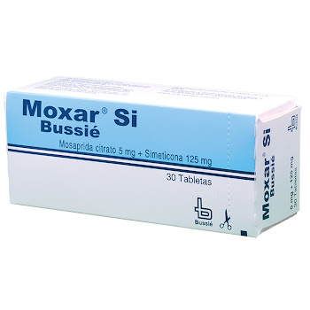 Moxar Si Mosaprida Citrato + Simeticona 5mg/125mg Bussie Caja x 30 Tabletas  