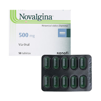Novalgina Metamizol Sódico Dipirona 500 Mg Sanofi Fracción Blíster x 10 Tabletas  