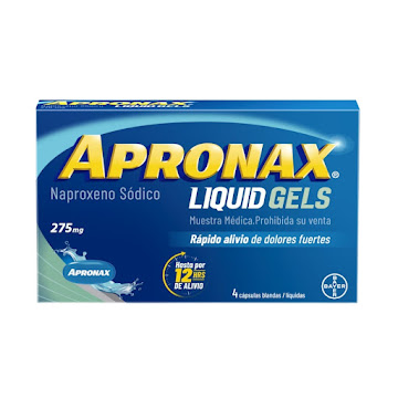 Apronax Naproxeno Sódico   275mg Caja x 4 Capsulas Blandas  