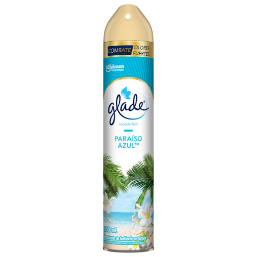 Ambientador Glade Paraíso Azul En Aerosol Frasco x 400 ml