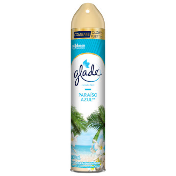 Ambientador Glade Paraíso Azul En Aerosol Frasco x 400 ml  