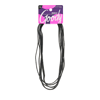 Balaca elastica delgada negra Goody x 6 unds   