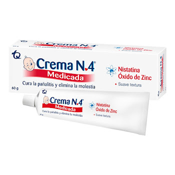 Crema Anti Pañalitis Crema N4 Medicada Con Nistatina x 60 gr  