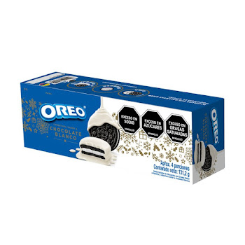Galletas Oreo Cobertura De Chocolate Blanco Navidad x 131,2 gr  