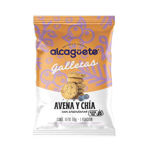 Galletas Alcaguete Avena   y Chía x 30 gr