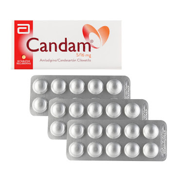 Candam Amlodipino + Candesartán Cilexetilo 5mg/16mg Abbott Caja x 30 Tabletas  