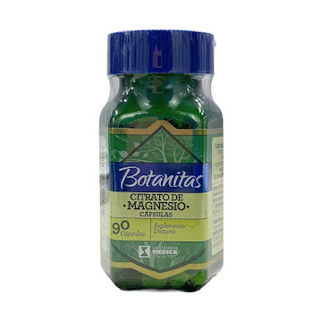 Citrato De Magnesio 490 mg Botanitas Medick Frasco x 90 Cápsulas  