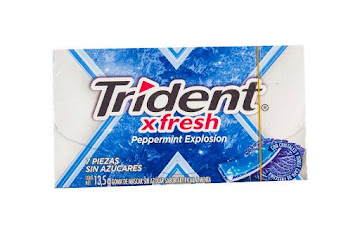 GOMA DE MASCAR TRIDENT   X-FRESH PEPPERMINT EXPLOSION SIN AZUCAR X7UND 