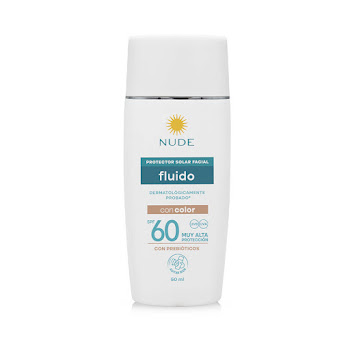 Protector Solar Facial Nude Spf60 Fluido Con Color x 50 ml  