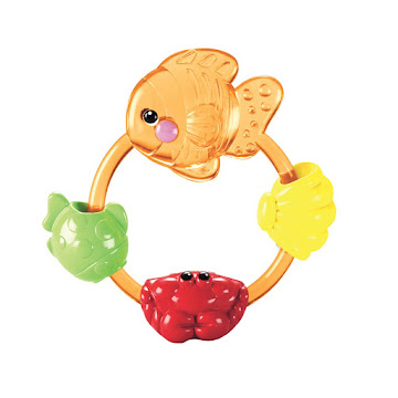 Solo Online Mordedor Fisher Price De   Anillo Pescado Naranja X 1 Unidad 